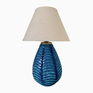 Blue Table Lamp by Gunnar Nylund for Rörstrand