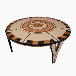 Circular Coffee Table in the Style of Carlo Bugatti