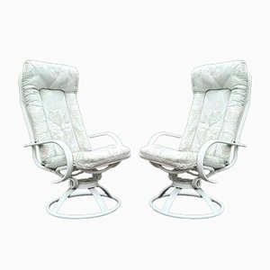 Set of American Terrace Swivel Rocking Armchairs from Homecrest, 1980s