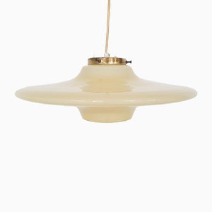 Mid-Century Yellow Glass Pendant Light from Holmegaard, 1960s