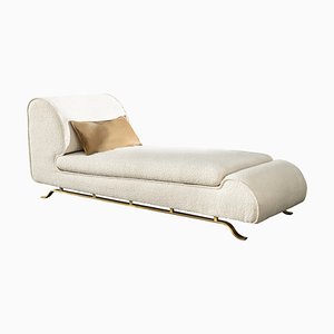 Denver Chaise Longue in Off-White Fabric by Claudio Cappellini for Hessentia