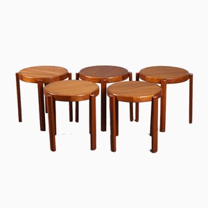 Skandinavische Teak Tische, 5 . Set