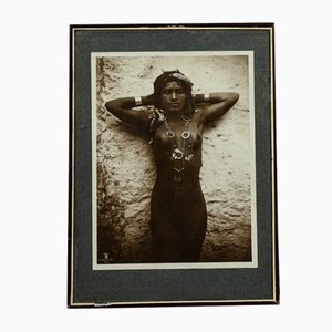 Original Photograph of Nude Black Woman with Necklaces, 1920s