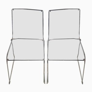 Set of Italian Acrylic Glass Chairs from Calligaris