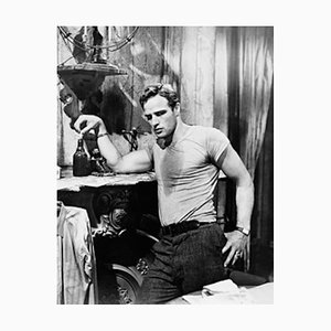 Marlon Brando Archival Pigment Print Framed in White