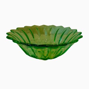 Piatto Art Déco in vetro di Niemen Glassworks