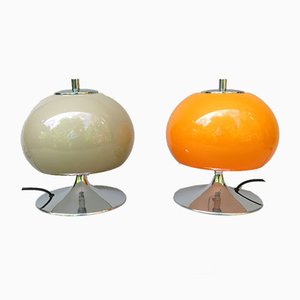 Space Age Trumpet Base Table Lamps, Set of 2