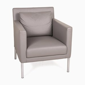 500 Gray Leather Armchair from Walter Knoll / Wilhelm Knoll