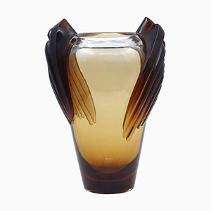 French Amber-Coloured Vase from Lalique