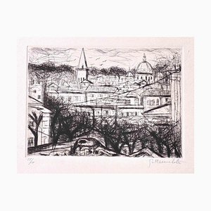 Nazareno Gattamelata, Roman Landscape, Original Etching, 1970s