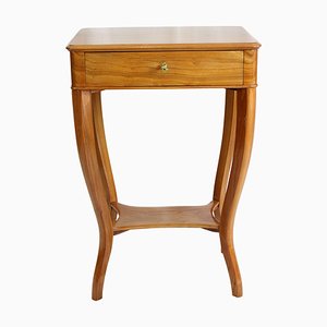 19th Century Biedermeier Elmwood Sewing or Side Table