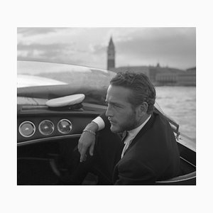 Stampa a pigmenti d'archivio Paul Newman incorniciata in nero