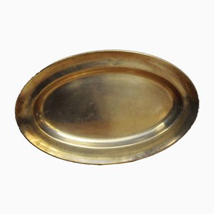 Oval Silver-Plated Metal Plate