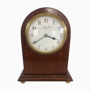 Antique Inlaid Mahogany Mantel Clock from Mappin & Webb