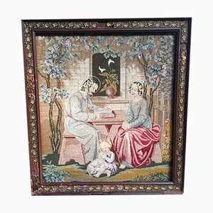 19th Century Framed Handwoven Tapestry