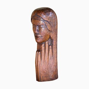 French Wood Sculpture, 1950s