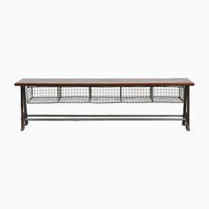 School Vintage Pigeon Hole Bench