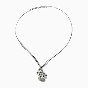 Silver and Rock Crystal Neck Ring by Arvo Saarela