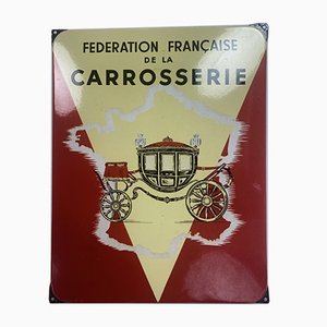 Féderation Française de la Carrosserie Enamel Sign, 1950s