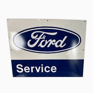 Großes Emaille Ford Service Schild, 1950er