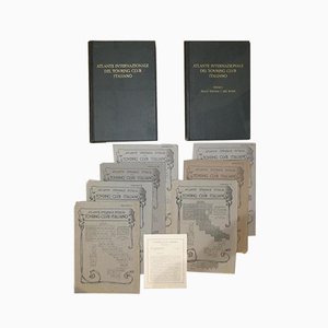 Bond Opera Cartographic, International Atlas of the Italian Touring Club with Dedication by Benito Mussolini, Italy 1927, Set of 9