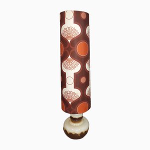 Floor Lamp with Ceramic Base and Space Age Shade, 1970s