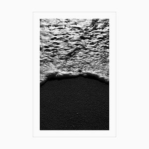 Large Vertical Black and White Seascape of Foamy Shore, Sugimoto Style, Shore 2021