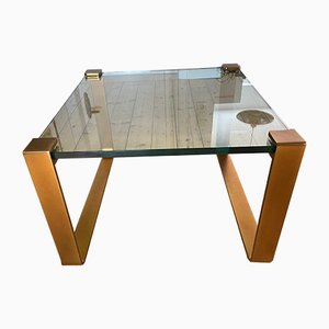 Table d'Appoint Dorée par Ronald Schmitt, 1970s