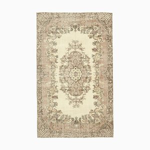 Vintage Turkish Beige Area Rug