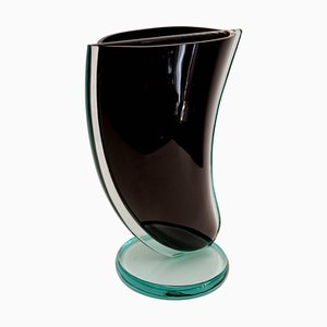 Italienische Mid-Century Sammlerglas Vase aus Muranoglas, 1970er