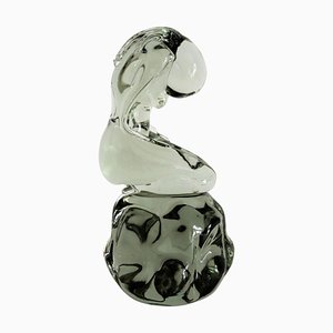 Sculpture en Verre de Murano d'une Femme Courbée par Pino Signoretto, Italie, 1980s