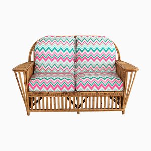 Italian Bamboo and Rattan Sofa