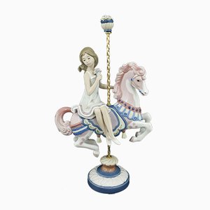 Lladro Model 1469 Figurine Girl on Carousel Horse