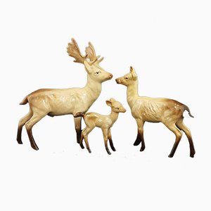 Beswick Stag, Doe & Fawn Family