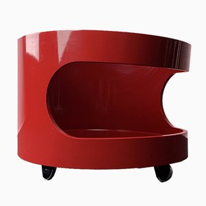 German Space Age Red Coffee Table from Opal Möbel, 1970s