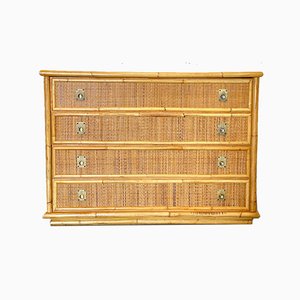 Chest of Drawers in Bamboo and Rattan from Dal Vera, 1970s