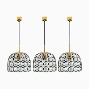 Iron and Bubble Glass Chandeliers by Limburg for Cor