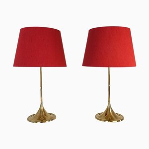 Mid-Century Model B-024 Table Lamps from Bergboms, 1960s, Sweden, Set of 2