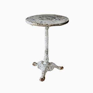 Antique Bistro Table with Marble Top by Pierre Ouvrier