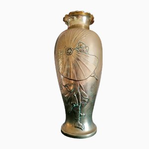 Vintage Boho Chic Brass Yokai Vase