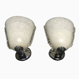 Pulegoso Wandlampen aus Glas von Venini, 2er Set
