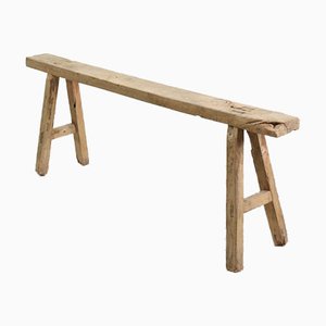 Antique Elm Pig Bench