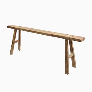Antique Elm Pig Bench