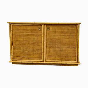 Wicker and Bamboo Cabinet by Dal Vera, 1960s