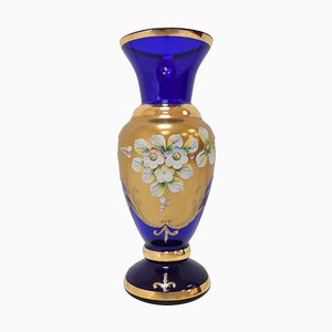 Mid-Century Handmade Gilt Vase by Novo Borske Sklo, 1960s