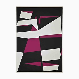 Uberto Maria Casotti, Violet Composition, Original Screenprint, 1971