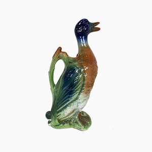 Majolica Duck Shaped Pitcher, St. Clement France