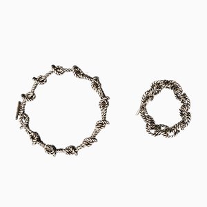 Loop Necklace & Bracelet in 925 Sterling Silver