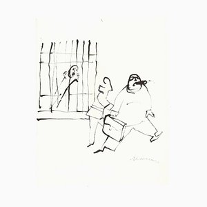 Unknown, I Am Innocent!, Original Drawing on Paper, 1970s