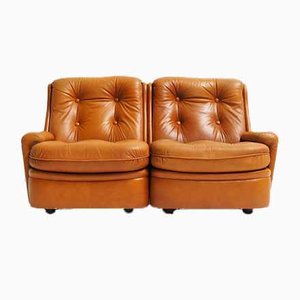 2-Sitzer Sofa aus Leder von Michel Cadestin für Airborne